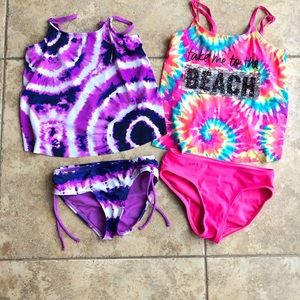 tie dye bathing suit pink